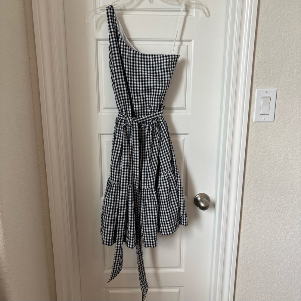 Vineyard Vines Gingham Dress in Black and White